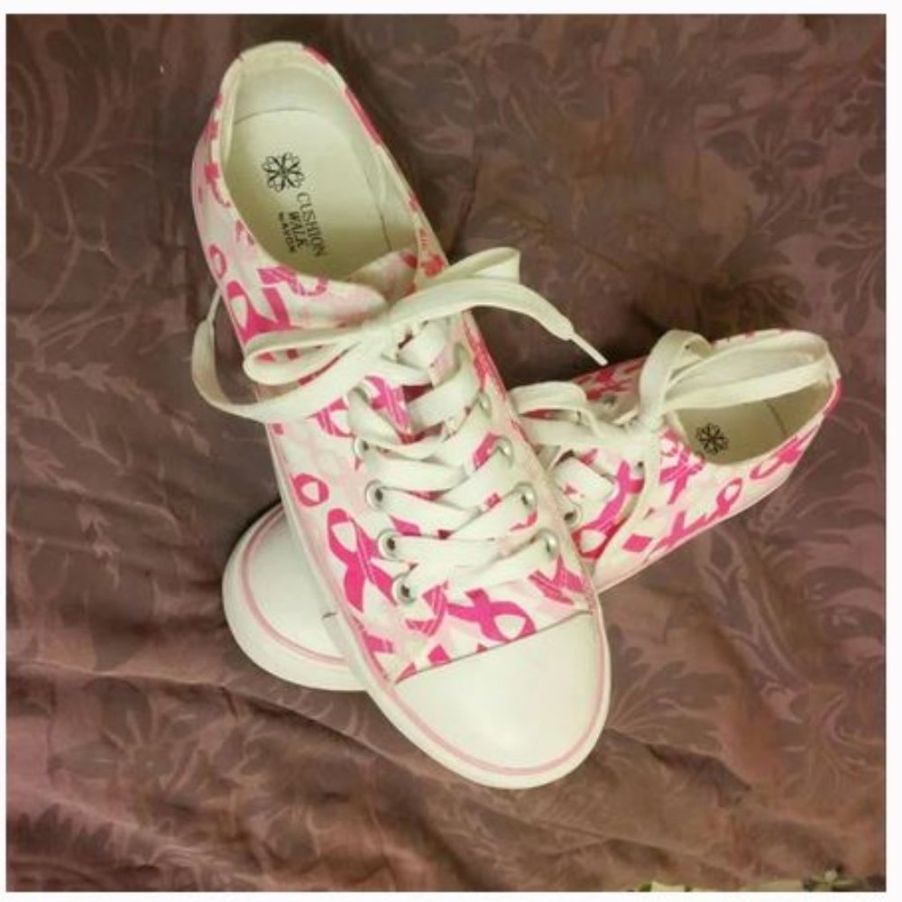 pink ribbon shoes